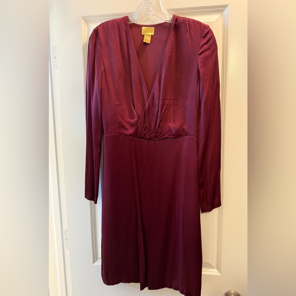 H&M Deep Burgundy Long Sleeve Dress